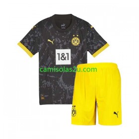 Camisolas de futebol Borussia Dortmund Criança Equipamento Alternativa 2023/24 Manga Curta